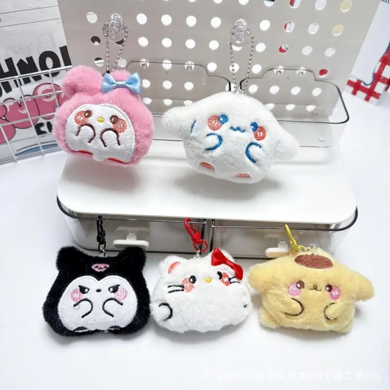 サンリオ ハローキティ クロミ かわいい キューキー ソフトぬいぐるみ シルバーチェーンキーホルダー 通勤バッグペンダント 車の装飾 バレンタインギフト