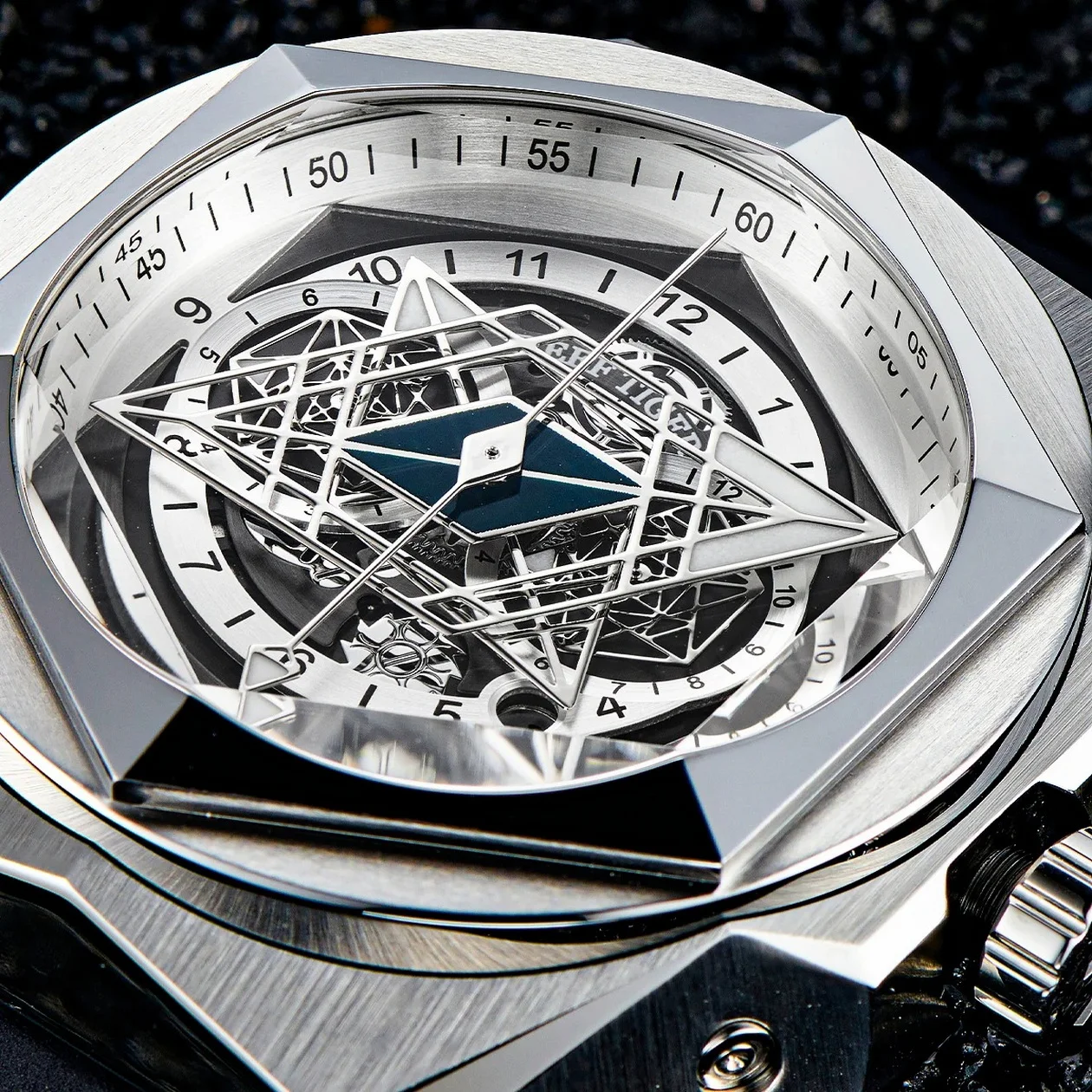 Мужские автоматические часы Reef Tiger, 43 мм, винтажные механические наручные часы, 50 м, водонепроницаемые, с сапфировым стеклом, с несколькими циферблатами, месяца, неделя, дата