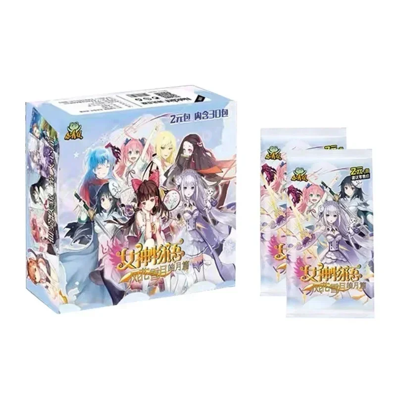 Nova deusa história coleção cartões conjunto completo caixa de reforço anime menina coleção cartão tcg jogo cartão brinquedos mesa presente aniversário das crianças