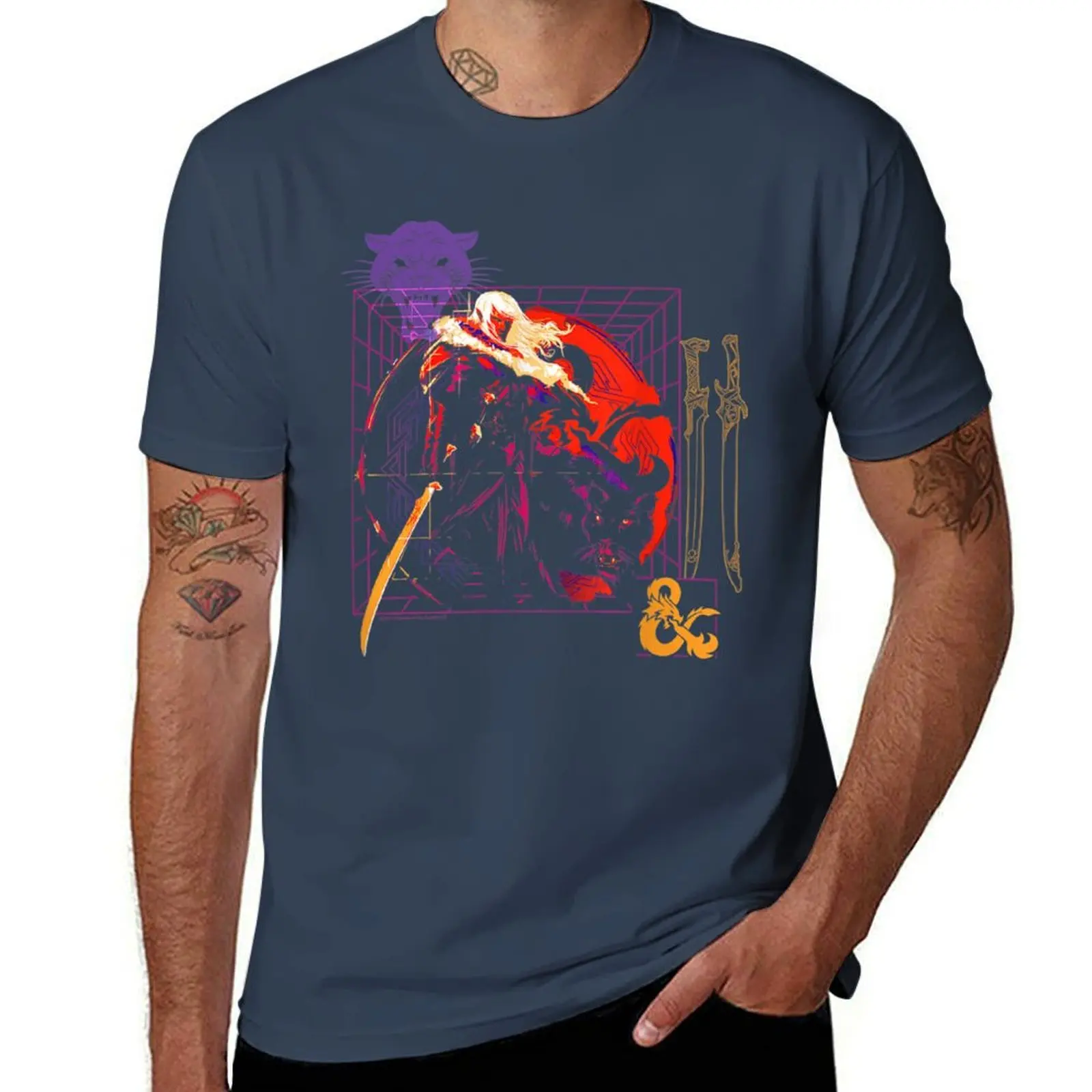 

Dragons Drizzt T-Shirt Heavy Duty Casual Work Tee