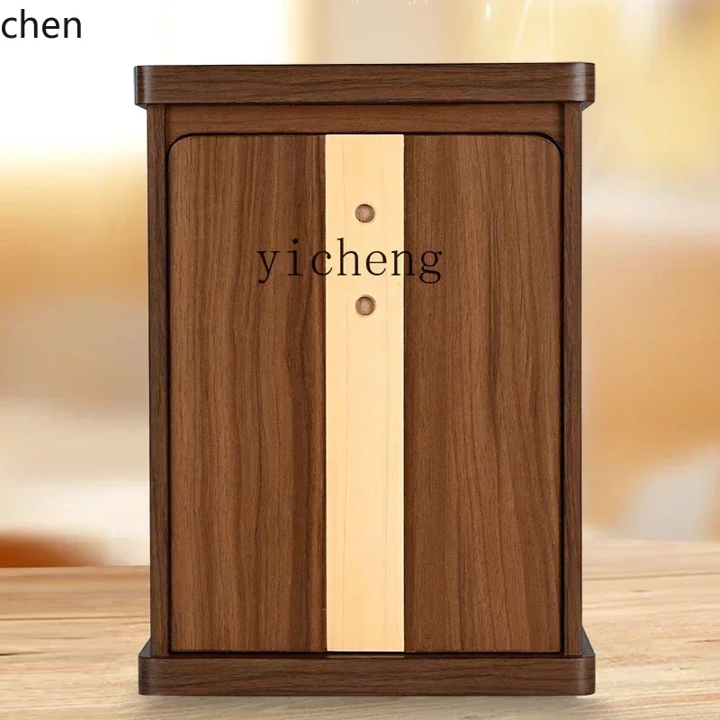 r5.21  Solid Wood Buddha Shrine with Door God of Wealth Guanyin Cabinet Altar Altar Sets Wall Cupboard