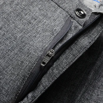 Mens Trousers Business Casual Pants Summer Autumn Dress Straight Pants Elastic Black Grey Loose Formal Pants 5