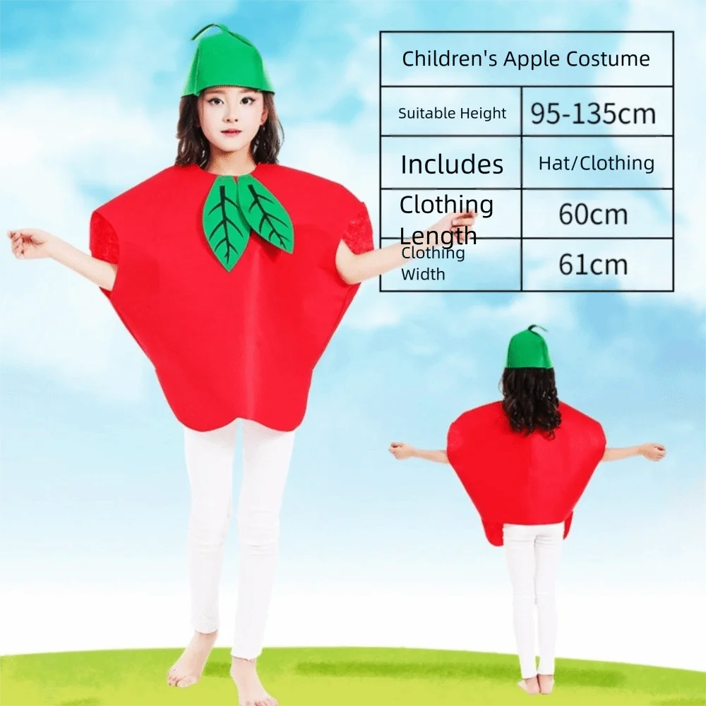 Disfraz de Cosplay de frutas y verduras, actuaciones portátiles, ropa Cos, trajes de actuación de baile de 90-140CM