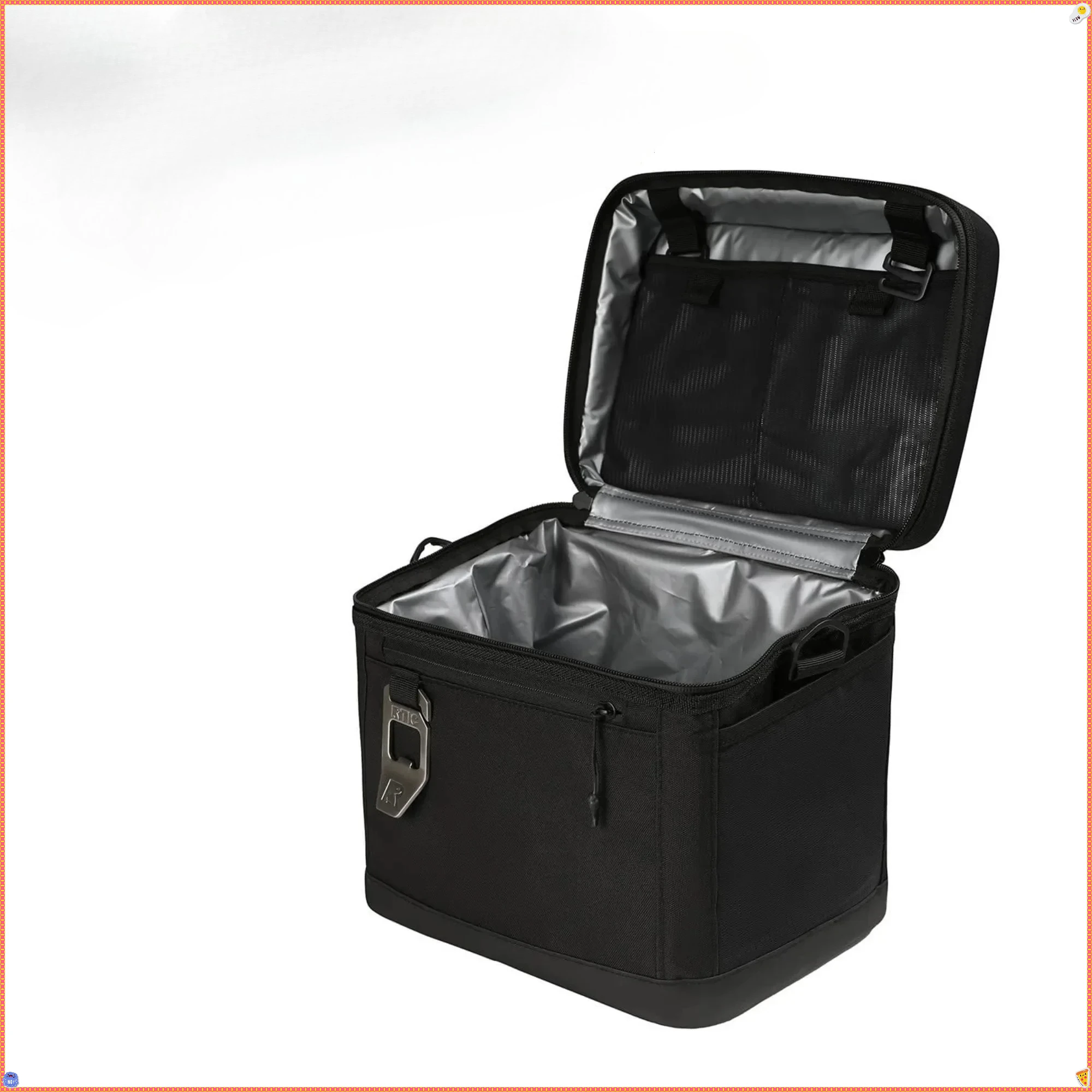 15 مبرد ناعم قابل للطي، 16 كيو تي للاستخدام اليومي باللون الأسود مع فتاحة زجاجات، حقيبة معزولة للنزهات والسفر #1