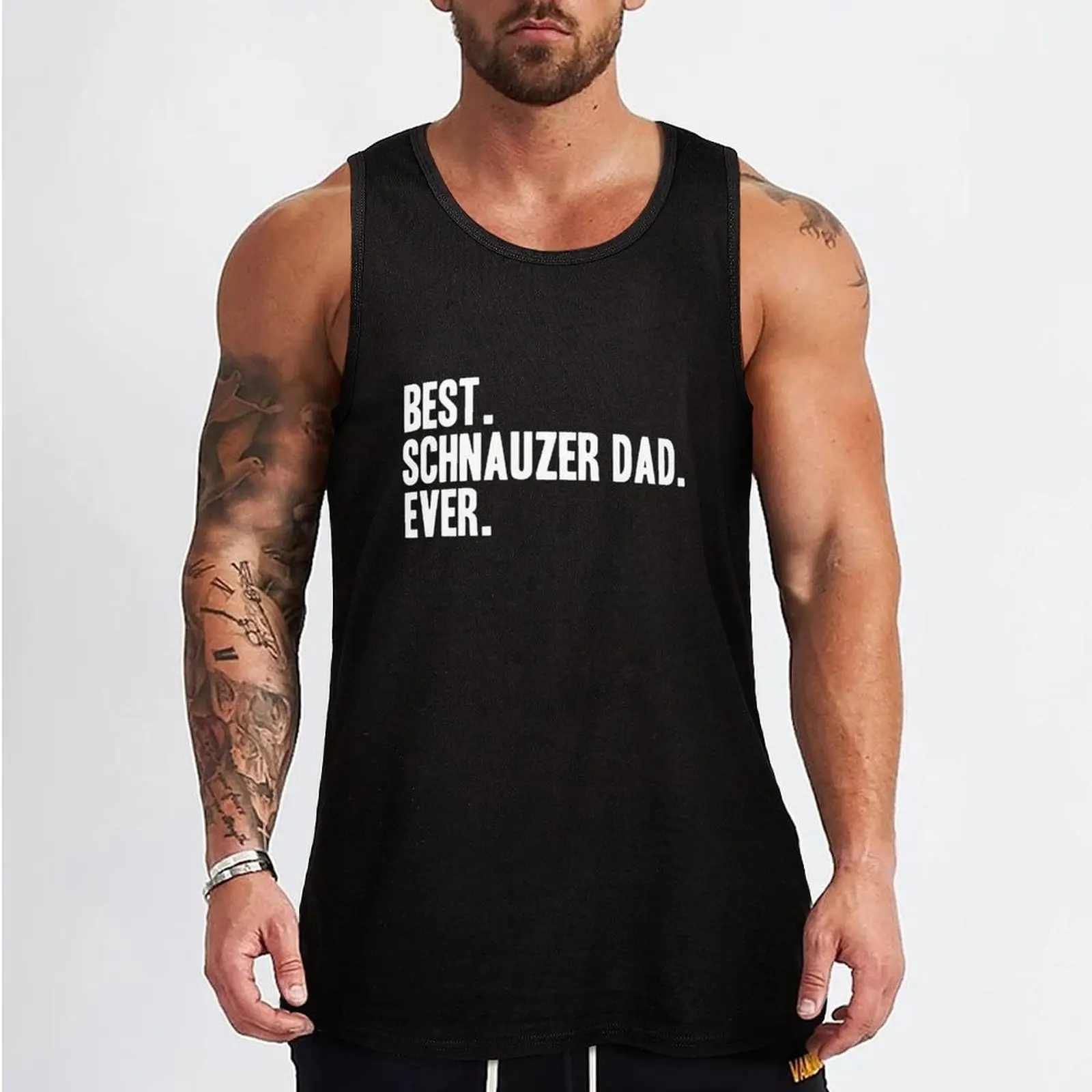 Schnauzer Shirt Dad Funny Pet Schnauzer Tank Top t shirt gym Men's t-shirts