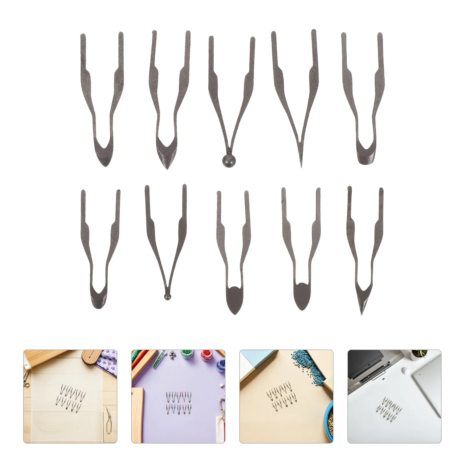 

10Pcs Pyrography Wire Tips Iron Wood Burning Pen Nibs for Shading Lettering Detailed Engraving Professional Pyrography Tool