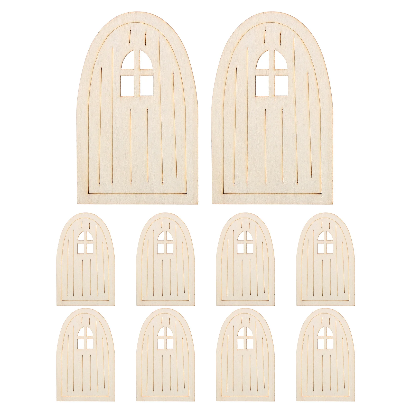 

10 Pcs Decoration Wooden Elf Door Christmas Fairy Kit Accessories DIY Garden Man for Wall
