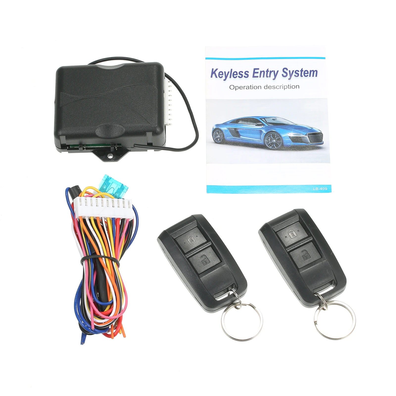 

Universal Car Keyless Entry System - Auto Remote Central Kit with Immobilizer & Control Box