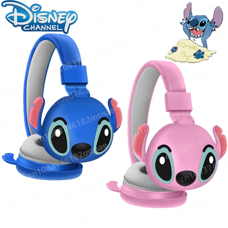 

2024 New Cute Cartoon Stitch Headset Bluetooth Kawaii Lilo & Stitch Style Stereo Headphones Stylish Children's Birthday Gift