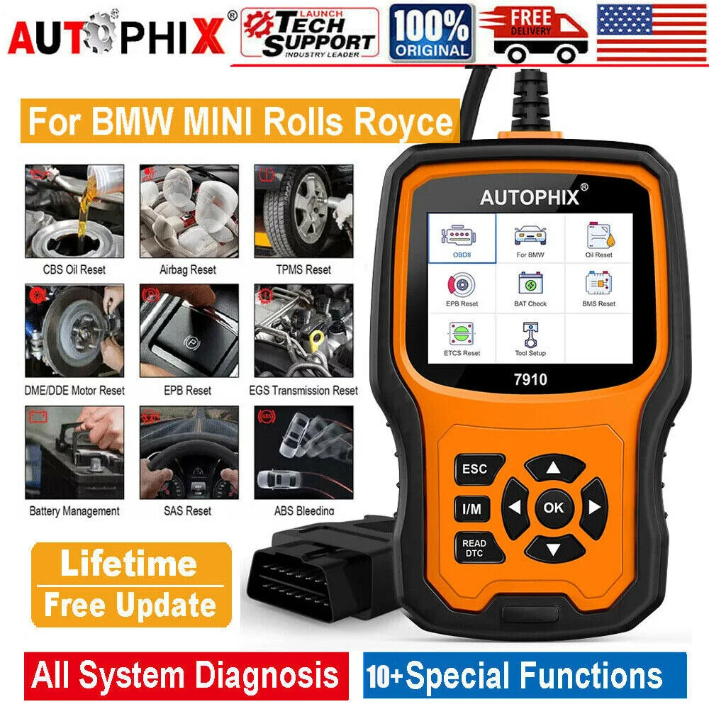 

Autophix 7910 For BMW OBD2 Scanner Oil EPB SAS SRS TPMS Reset Diagnostic Tool All System Code Reader OBD2 Scanner