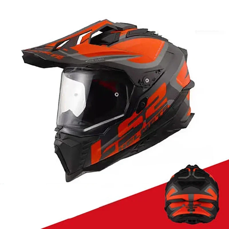 LS2 MX701  Professional Off road Motorcycle Helmet ls2 Carbon Fiber Dual lens motocross helmets capacete casco moto casque