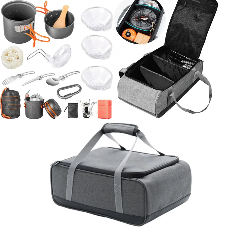 

Camping Outings Kettle Cooking Utensils Storage Camping Multi-purpose Pack Outdoor Picnic Cooker Bags Teapot Set Pot Equipment