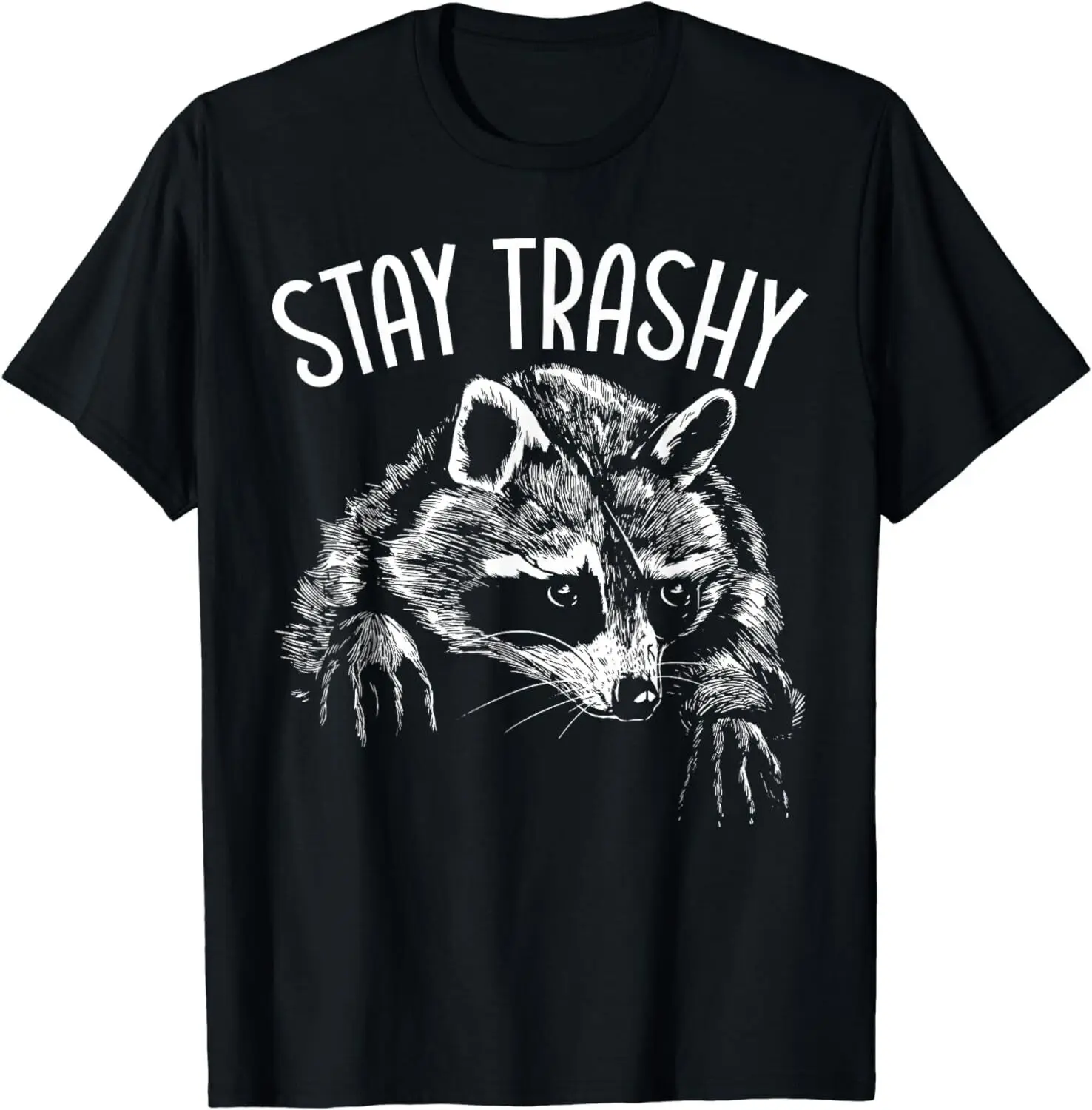 NEW Stay Trashy Trash Pandas Raccoon Lover Wildlife Animal T-Shirt - MADE IN USA