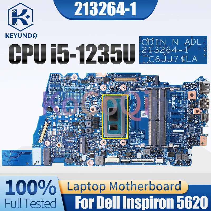 213264-1 For Dell Inspiron 5620 Notebook Mainboard SRLFQ i5-1235U 0R665T Laptop Motherboard Full Tested