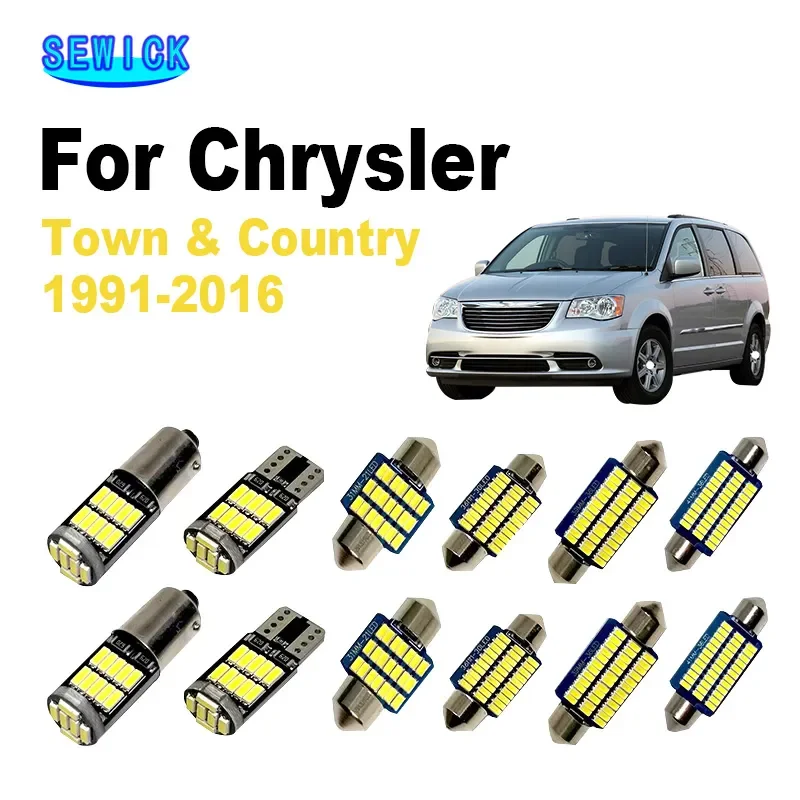 Blanco hielo azul rosa Canbus Interior LED cúpula mapa luz Kit vehículo lámpara para Chrysler Town Country 1991-2012 2013 2014 2015 2016