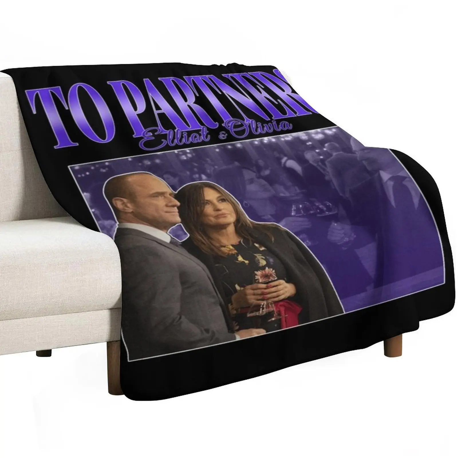 To Partners EO Bensler Olivia Benson Elliot Stabler 90s Inspired Vintage Homage Classic . Throw Blanket for babies Blankets