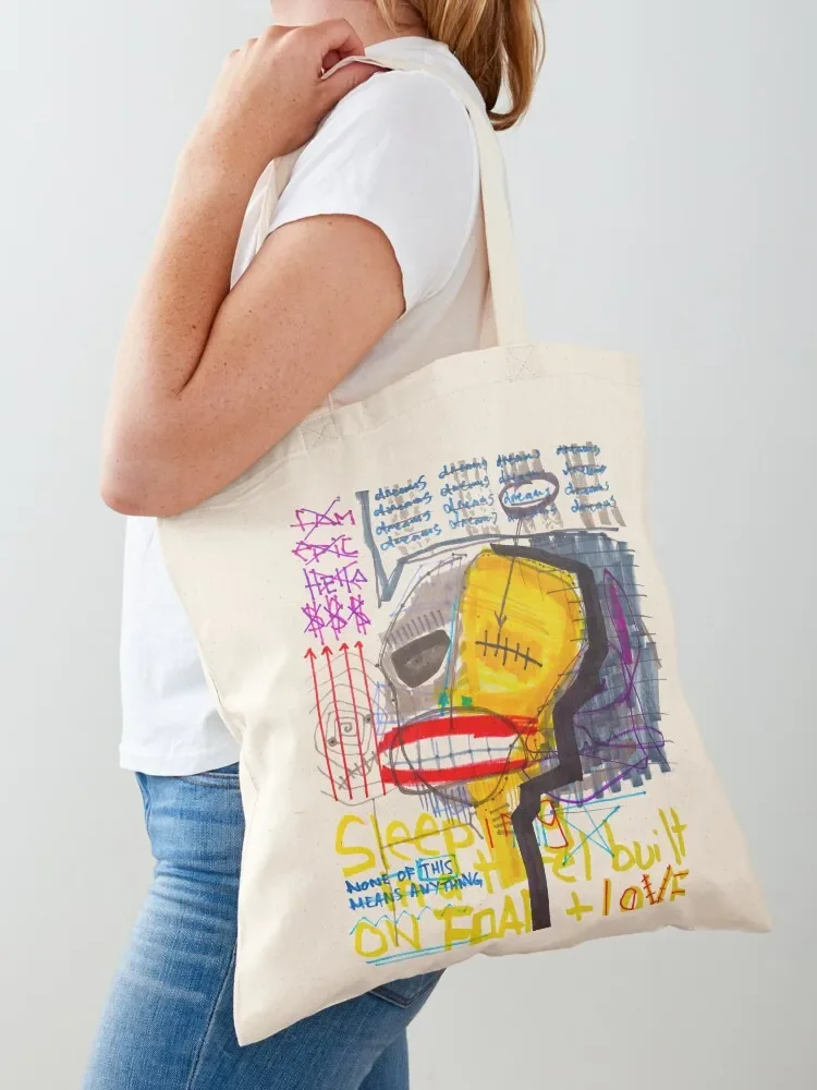

Sleeping in a Hotel Built on Fear & Love Tote Bag Customizable tote bag Fabric bag free delivery bags Handbags