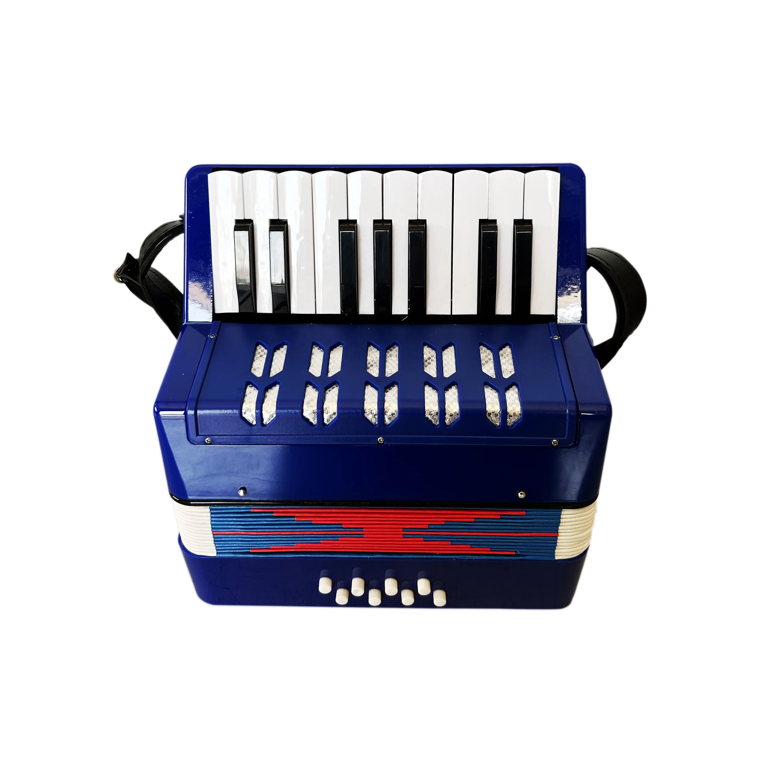 Mini Blue Chromatic Accordion With 8 Bass Keys JP1708 Toy Accordion For Children