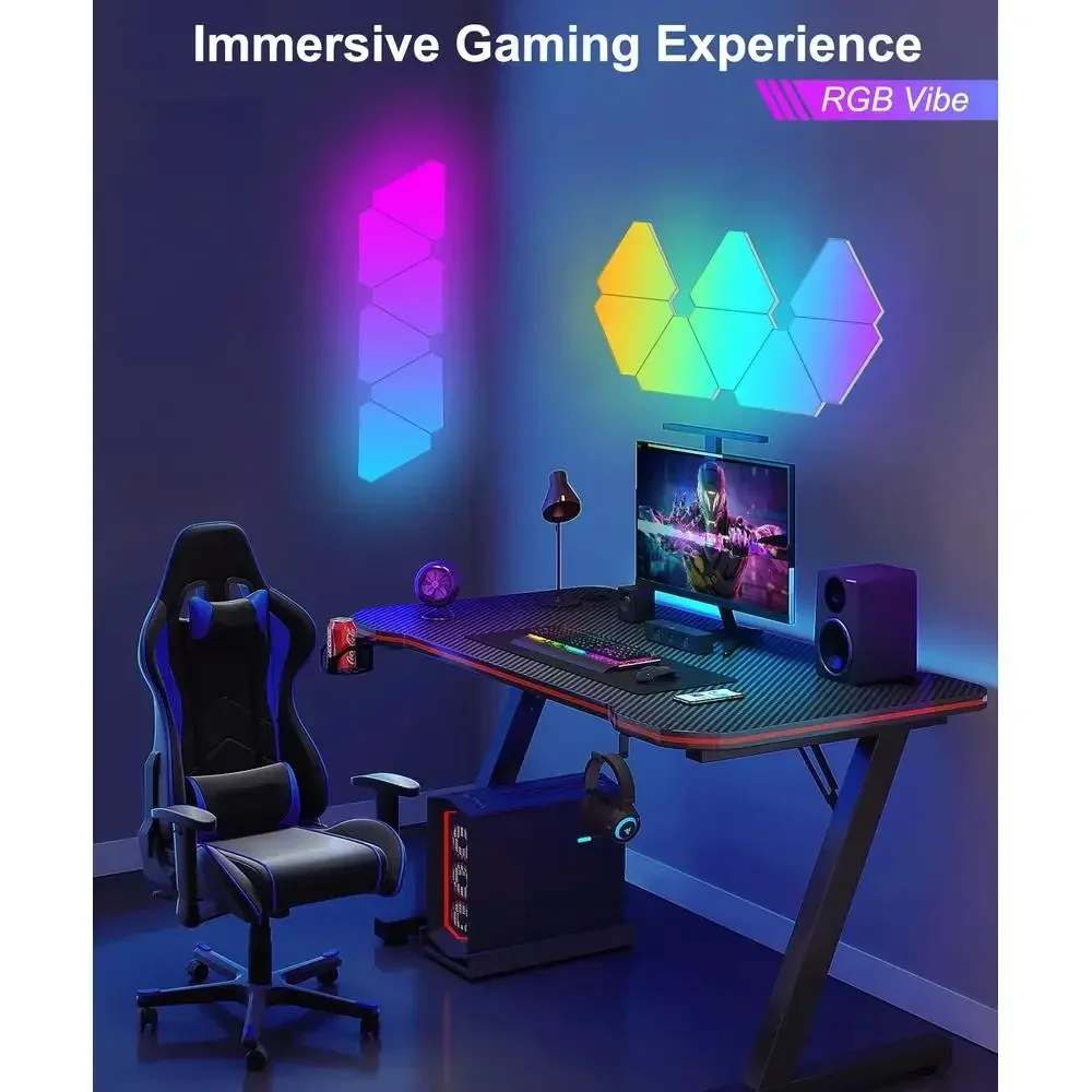 DIY مثلث LED أضواء الجدار المنزل الذكي RGB الألعاب الإعداد أليكسا جوجل مساعد الموسيقى مزامنة الإضاءة المحيطة الزينة #3