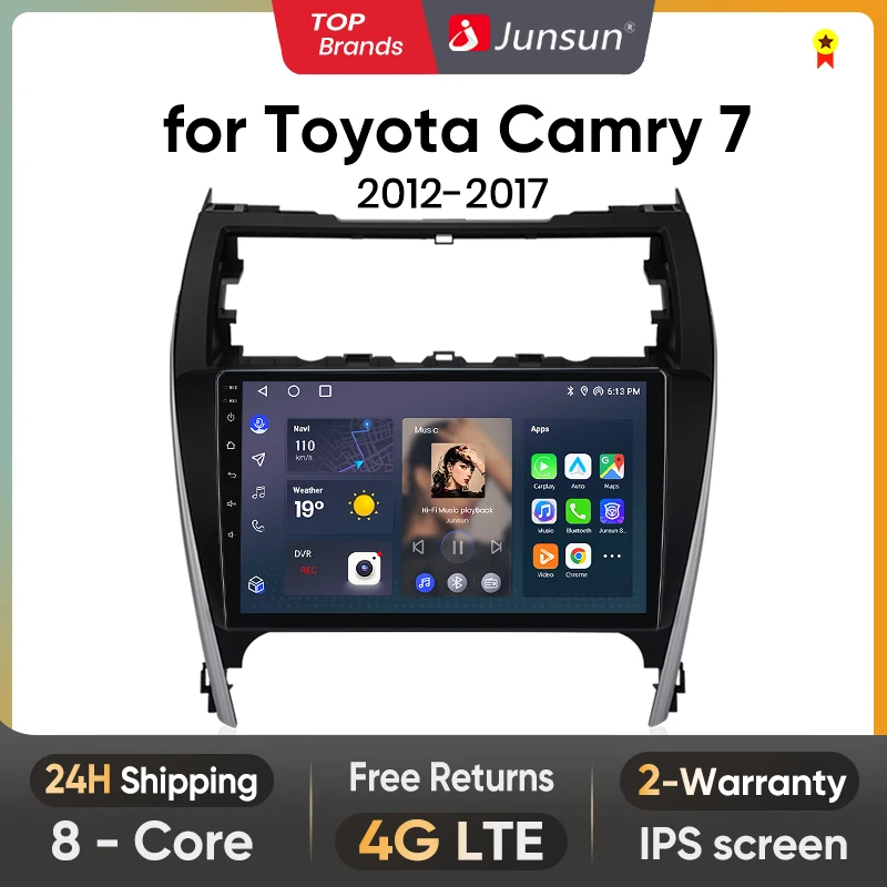 

Автомагнитола Junsun V1 для Toyota Camry 7 50 55 2012- 2017, 4G, GPS