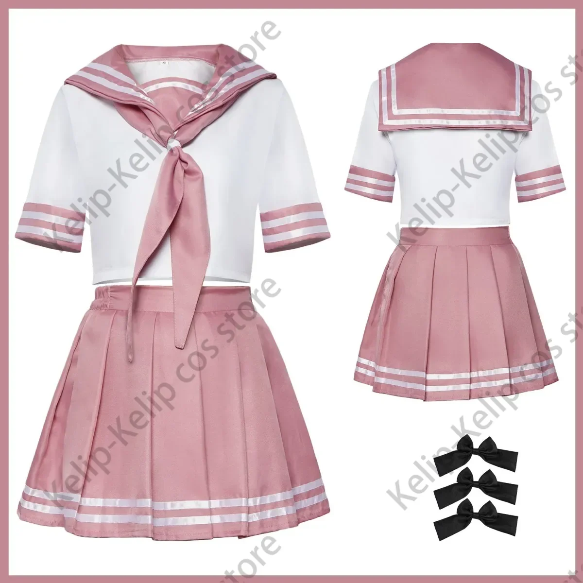 Game Fate/Apocrypha Astolfo Cosplay Costume Twelve Warriors Wig Japanese Pink JK Uniform Skirt Woman Sexy Kawaii Sailor Suit