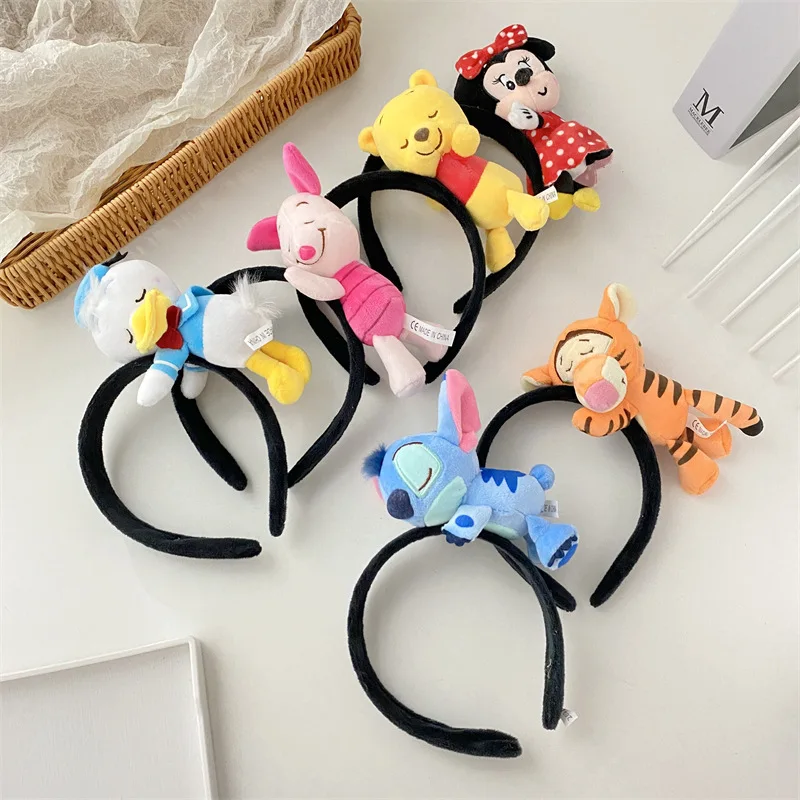 Disney Donald Duck Head Bands Daisy Kawaii Stitch Hair Hoop Girls Cartoon Ears Hairband Wash Face Headband Gift For Girlfriend