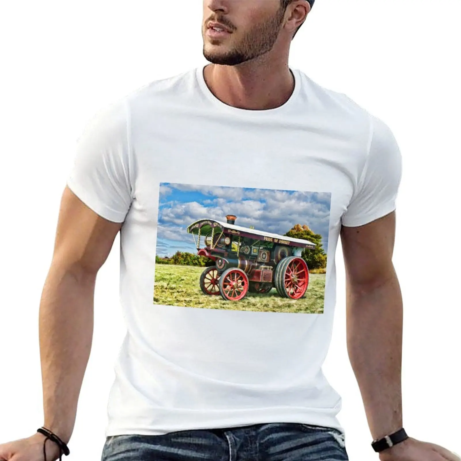 

Burrell showmans engine T-Shirt men t shirt cotton 100% t shirts for man cotton T-Shirt