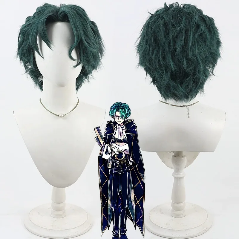 Anime The Demon Butler and the Black Cat Demon Knack Stein Cosplay Wig Short Green Hair