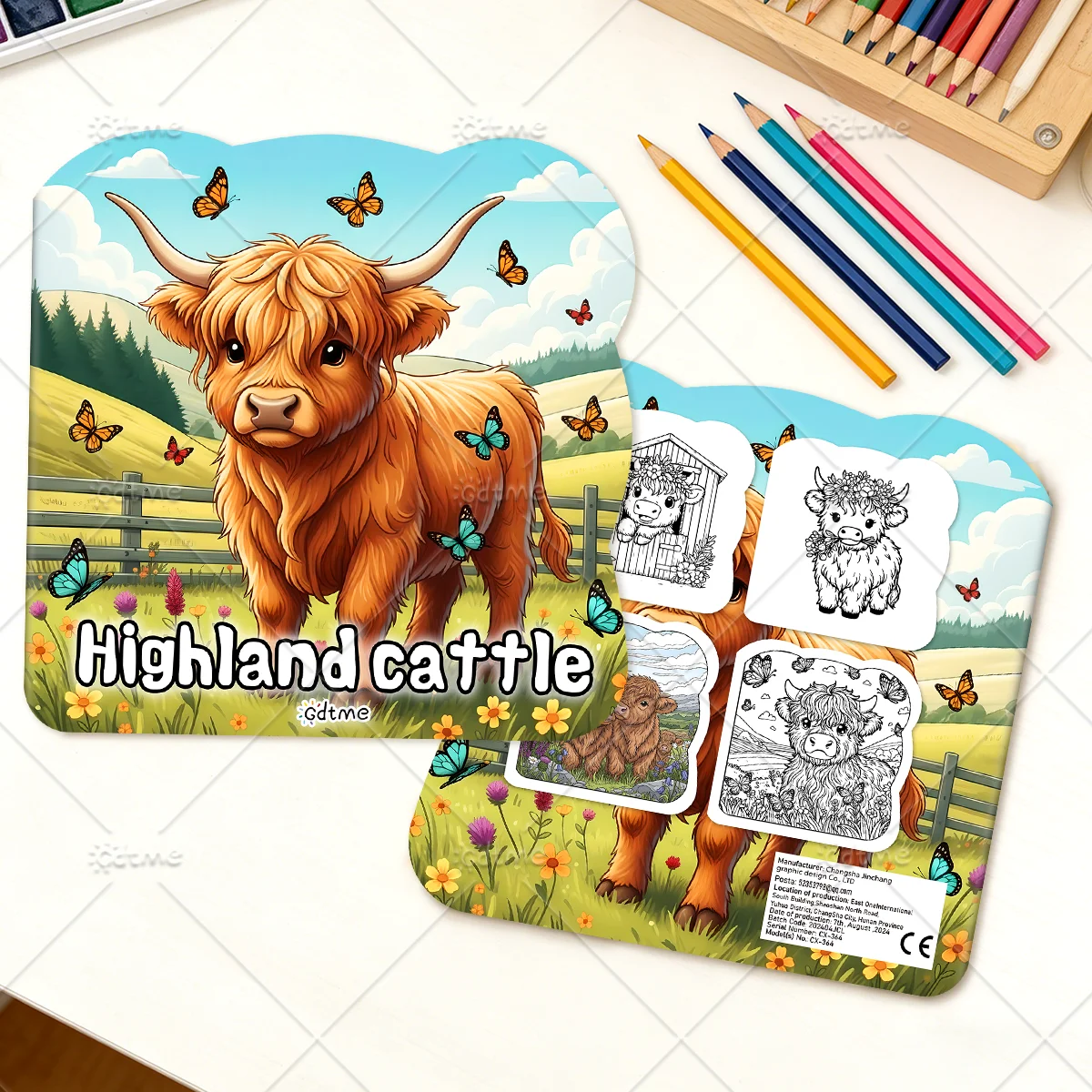 Highland Cattle Coloring Book for Adults Cute Cozy Daily Activities Irregular Patterns for Relaxation (Cozy Spaces Coloring)