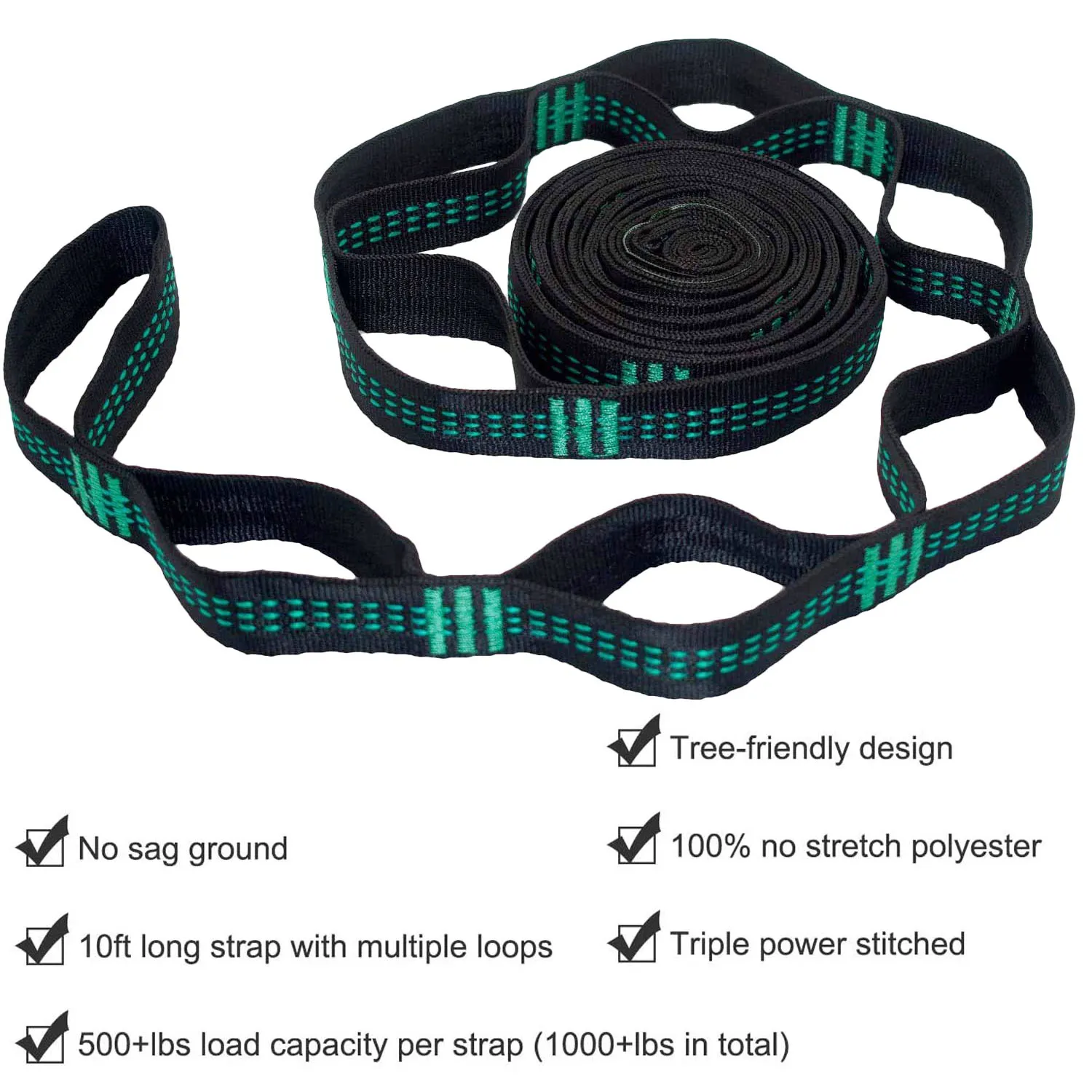 9.5ft length Belts with 2PCS of Hammock Straps and Belts Parachute Hamac Garden Rope Hanging   Hammac Tree 360cm Length straps