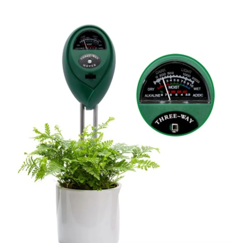 1pcs 3 in 1 Soil PH Meter Sunlight PH Tester Garden Flowers Soil Moisture Sensor Meter Plants Acidity PH Monitor Detector