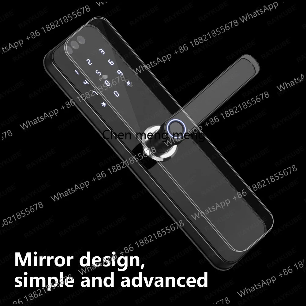 

K12 Tuya WiFi Camera Electronic Lock 3D Face Recognition Fingerprint Smart Door Lock With Screen Rechargeable Battery