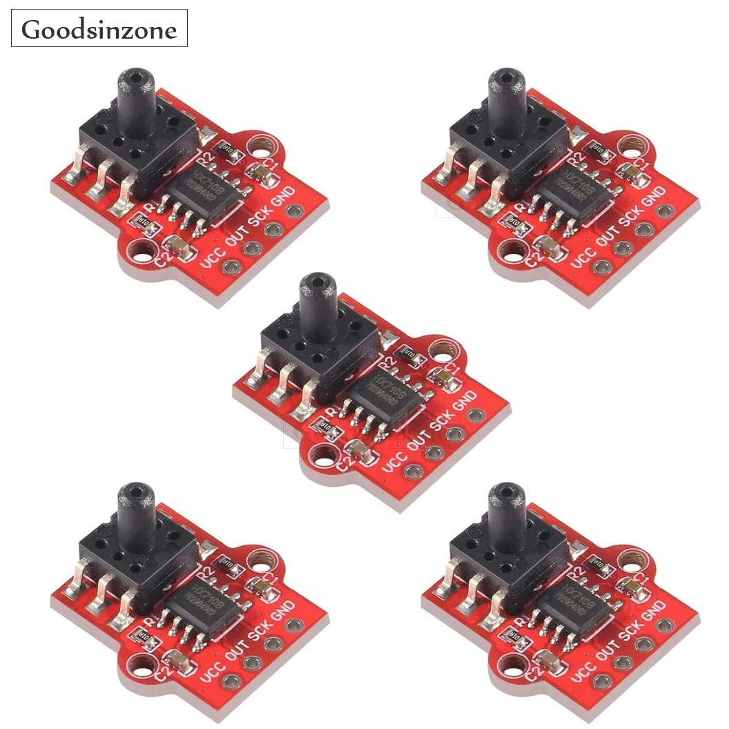 5-Pack 0-40KPa Air Pressure Sensor Module - Digital Barometric Pressure & Liquid Level Sensor for Arduino