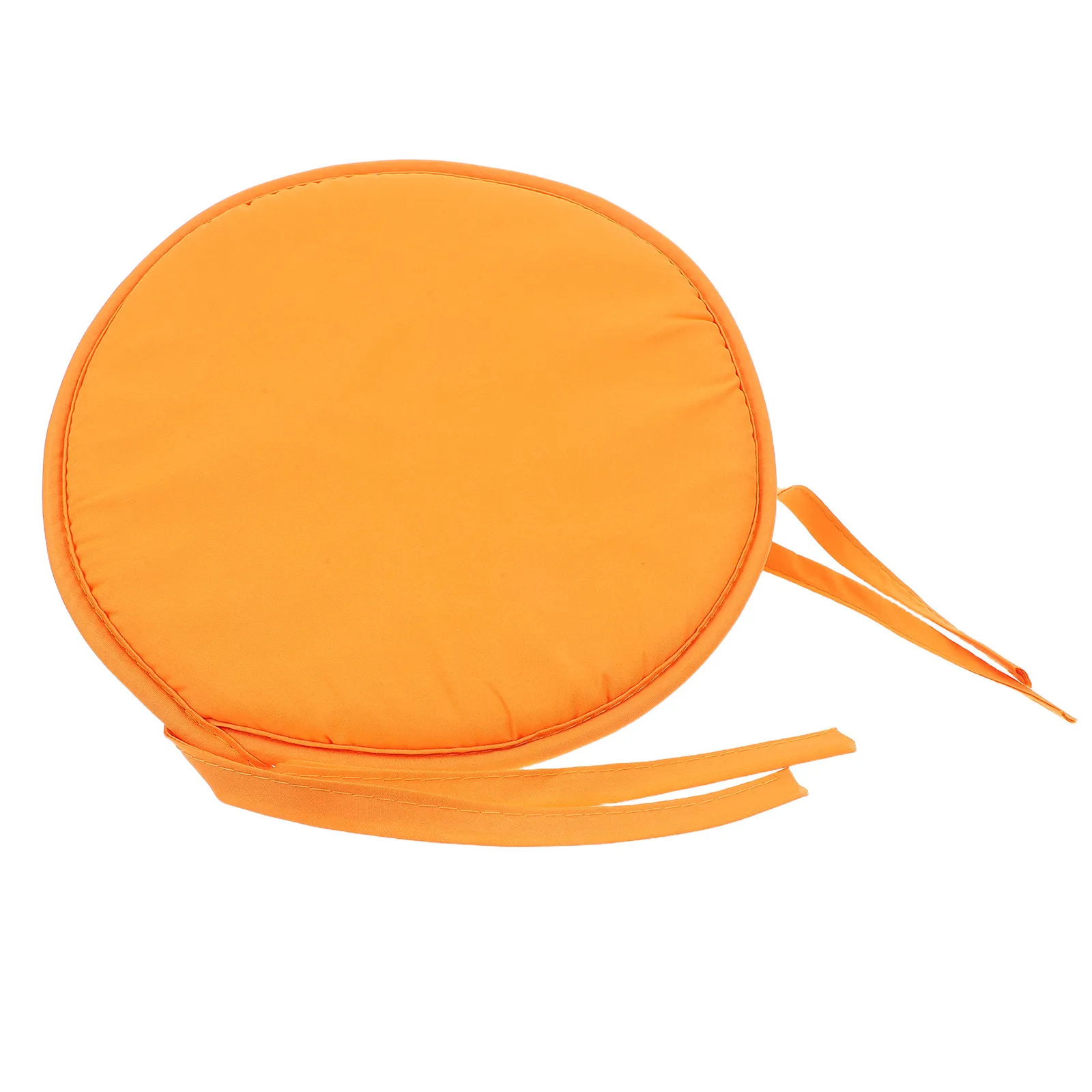 1Pcs Round Seat Cushion Thickened Sponge Cushion for Home Office Car Dining Chair Chair Seat Pad Strap Design Orange 30Cm