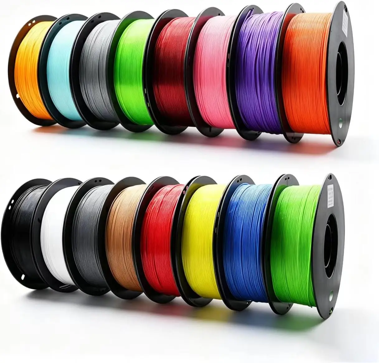 PETG 3D Printer Filament 175mm 16 Color Set Strong Durable Heat Resistant Low Warp Smooth Finish Ideal Functional Parts Engineer