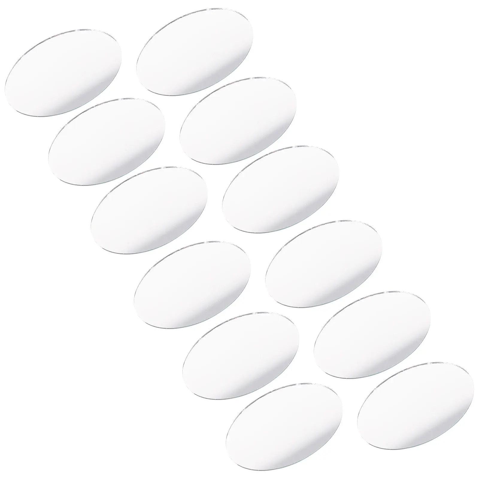

20 Pcs Oval Lens Makeup Mirror Compact Craft Mirrors Bulk Small for Crafts Tiny Accessories