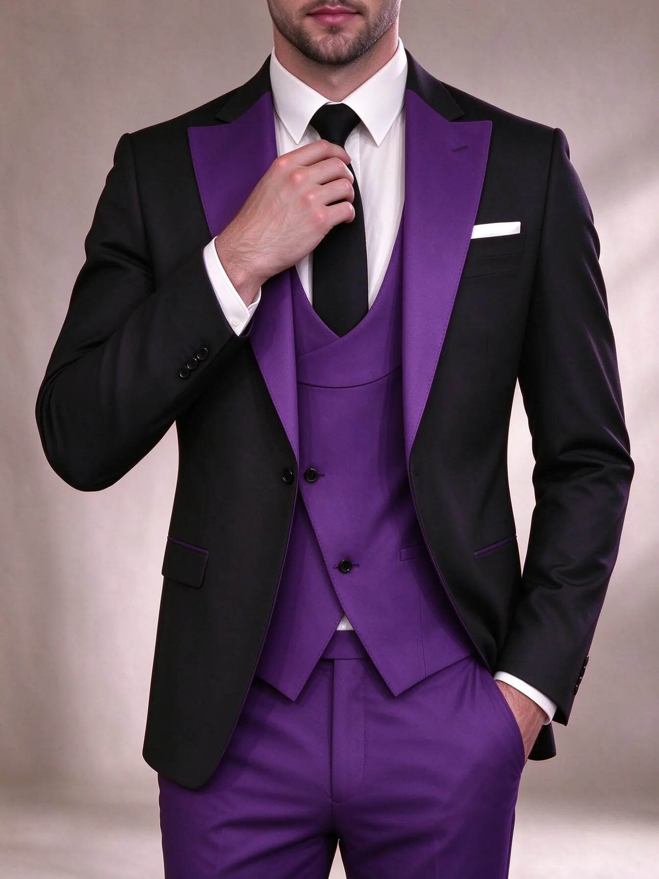Men High Quality Wedding 3 Piece Suit Set Fashion Male Business Social Dance Party Dress Blazers and Pant with Vest