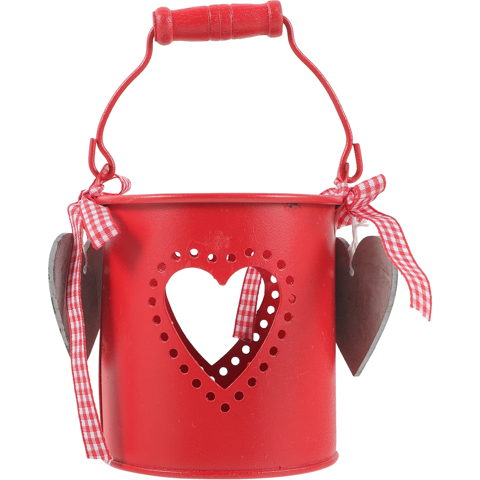 

Hollow Heart Candy Bucket Wedding Party Favors Holder Small Metal Buckets with Handles for Valentine's Day Small Buckets