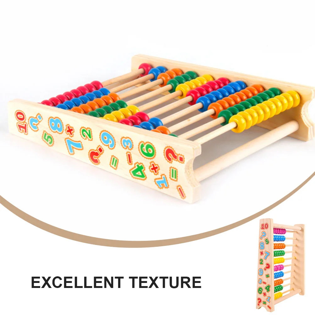 Kleurrijke berekeningsstandaard Natuurlijk hout Wiskundeleermiddel voor kinderen Handen Hersencoördinatietraining Leermiddel