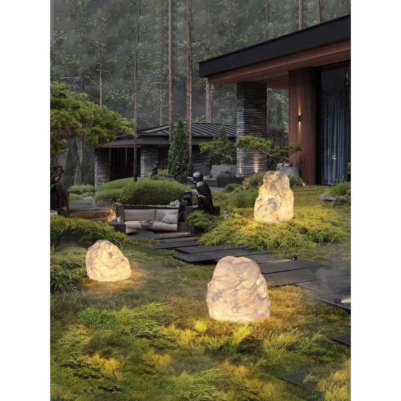 Outdoor waterproof lawn light, lawn garden light, outdoor landscape light, park light, resin imitation mountain fake stone lamp,