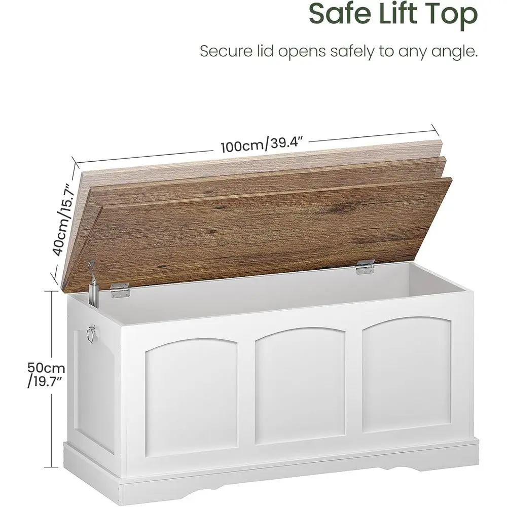 リフト蓋付き収納チェストベンチ、おもちゃ箱、玄関靴ベンチ、木製収納トランク、最大220ポンドまで収納可能、リビングルーム用、B