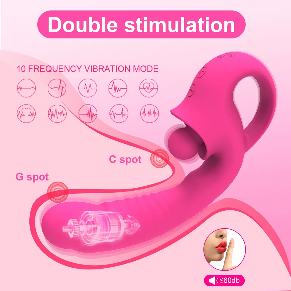 Dildo Vibrator For Women Tongue Vibro Licking Machine Clitoris Stimulator G-Spot Wand Female Clit Sucker Masturbator Sex Toys