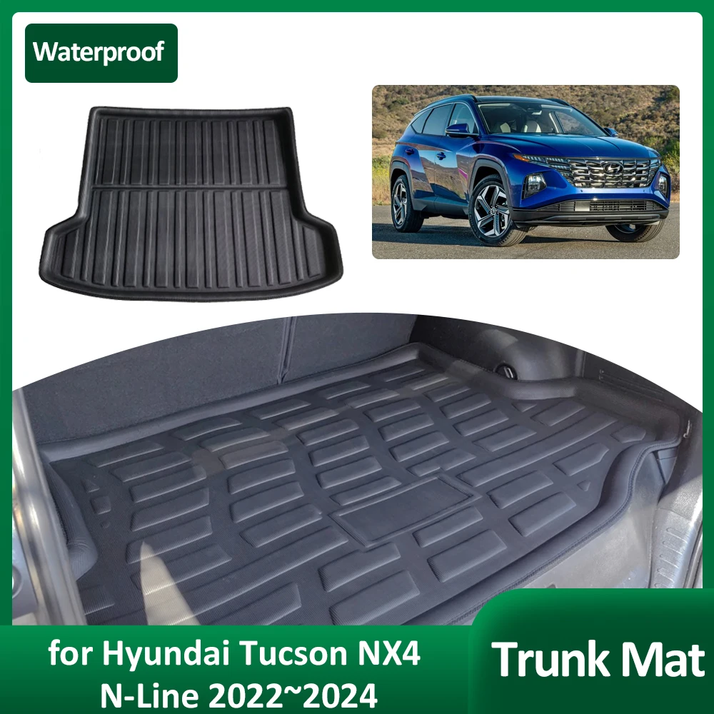 

Car Trunk Mat for Hyundai Tucson NX4 N-Line 2022~2024 2023 Waterproof Luggage Cargo Boot Pad Liner Cover Rug Custom Accessories