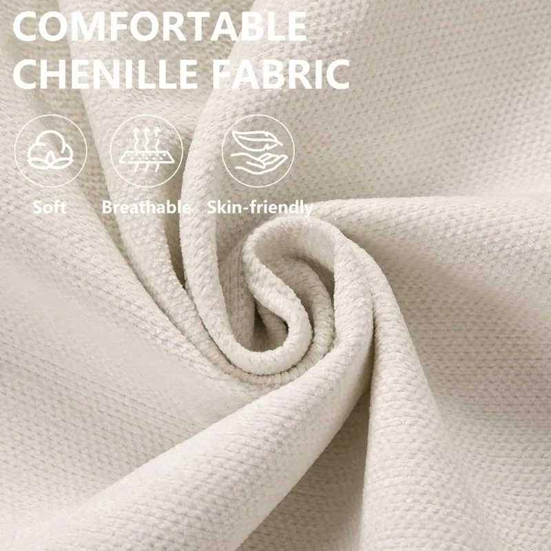 صالة تشيس كبيرة الحجم مع كرسي قراءة أبيض داخلي عثماني أريكة سرير كرسي مريح منجد من الشنيل للمعيشة #3