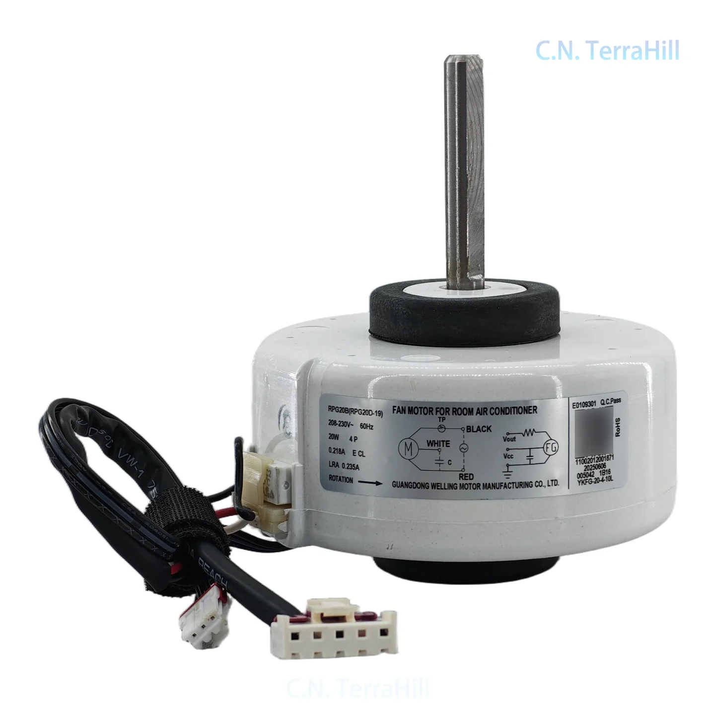 Air Conditioner Fan Motor RPG20B RPG20D-19 YKFG-20-4-10L 60Hz Replacement Part