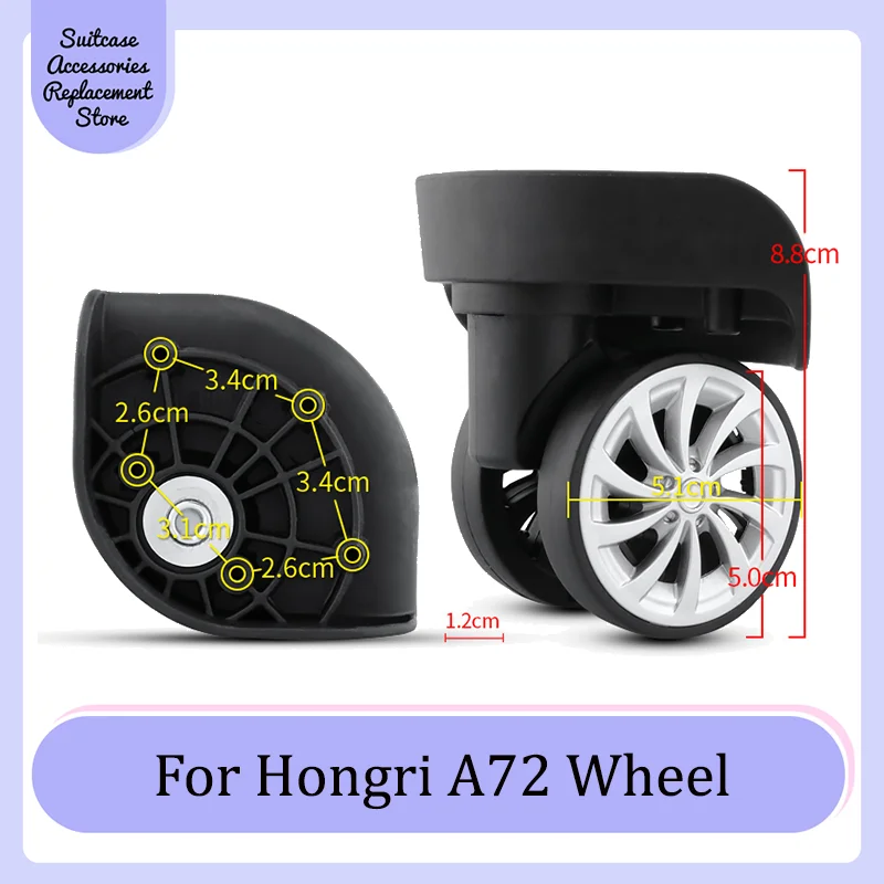 

For Hongri A72 Smooth Silent Shock Absorbing Wheel Accessories Wheels Casters Universal Wheel Replacement Suitcase Rotating