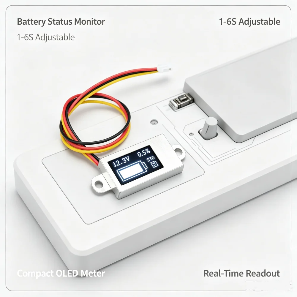 Image of Dc 4.5-30v Batteriepegel Indikator 1s ~ 6s Lithium Universal Batterie Kapazität Ladetester geführt Indikator Licht Display Board