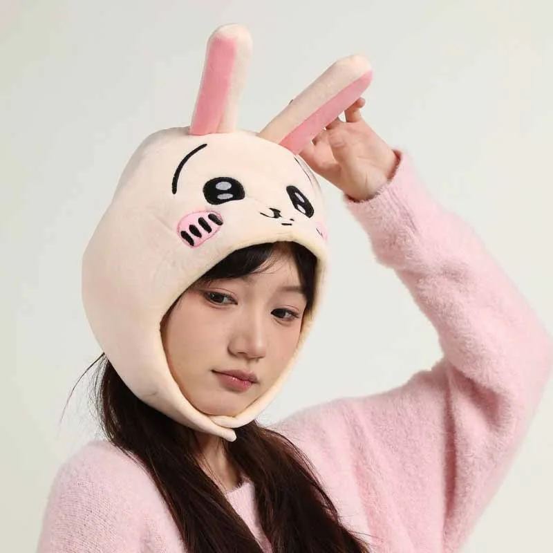 

Мягкая кукла с героями мультфильмов Chiikawa, реквизит для фотосессии для взрослых и детей, головной убор, зимняя шапка, милый подарок на складе, Nagano, косплей, Usagi Momonga