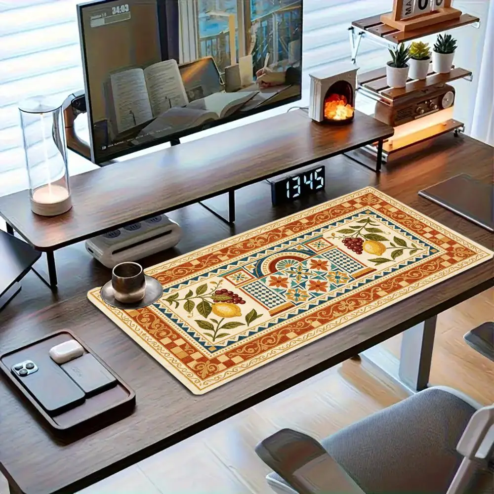 Black White Ink Splash Rug Desk Mat Gaming Mouse Pad Precision Tracking For Art Studio Office
