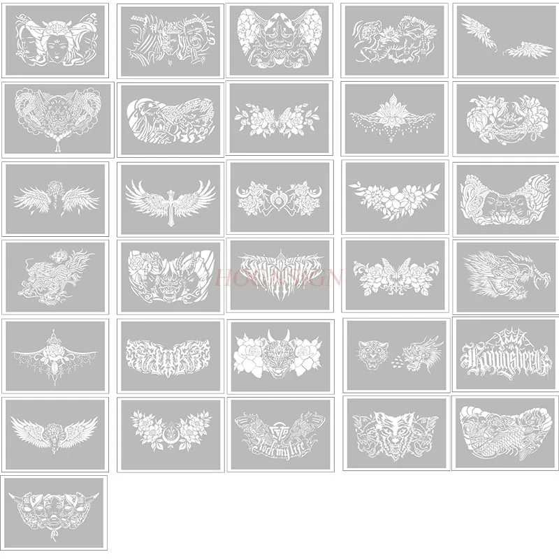 Special large print tattoo template for spray painting, Buddha Kirin leopard chest tattoo